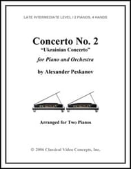 Concerto No.2 (Ukrainian Concerto) for Piano and Orchestra piano sheet music cover Thumbnail